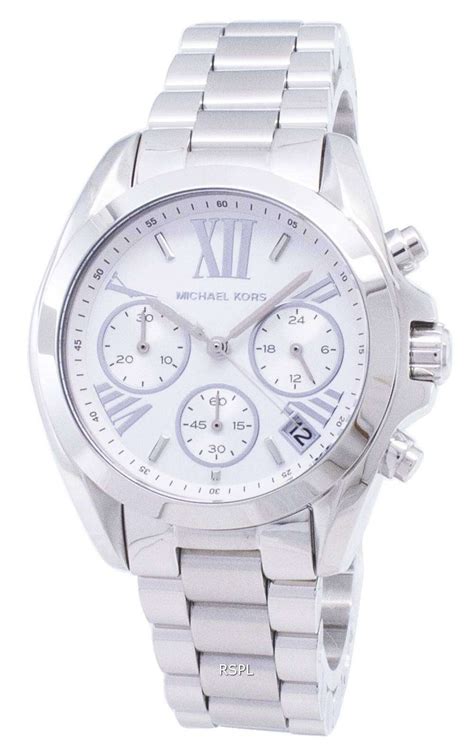 michael kors chronograph silver womens watch|Michael Kors diamond watch women's.